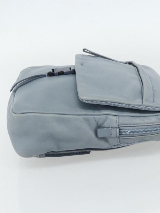 PRADA Backpack Leather Light Blue Silver Auth BA12406A main image 5